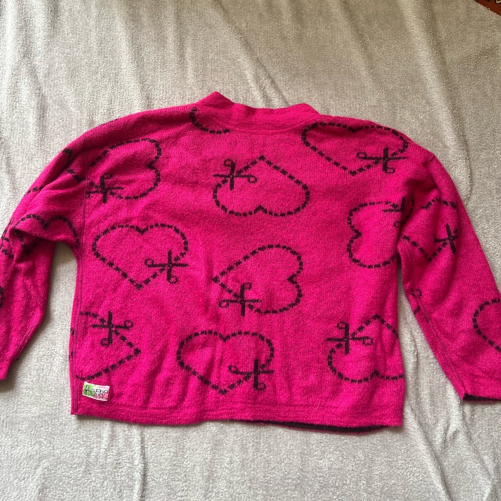 Vintage Lemon Clothing Co Pink Heart Sweater